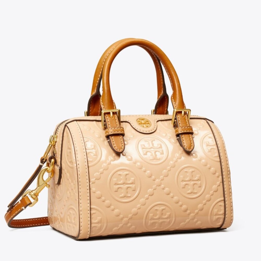 Tory Burch T Barrel Petite Embossed Barrel Bag